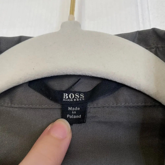HUGO BOSS Deonne Dress Gray Silver Size 2 Collared Workwear Career Business - Picture 4 of 7
